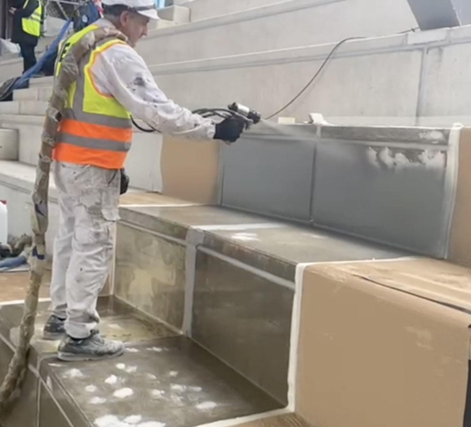 Obras de ampliación en el Santiago Bernabeu
